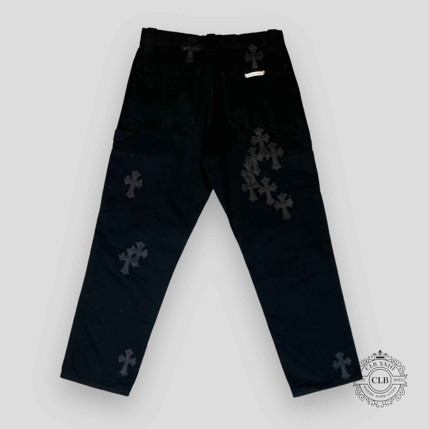 Chrome Hearts Cross Patch Double Knee Carpenter Pants