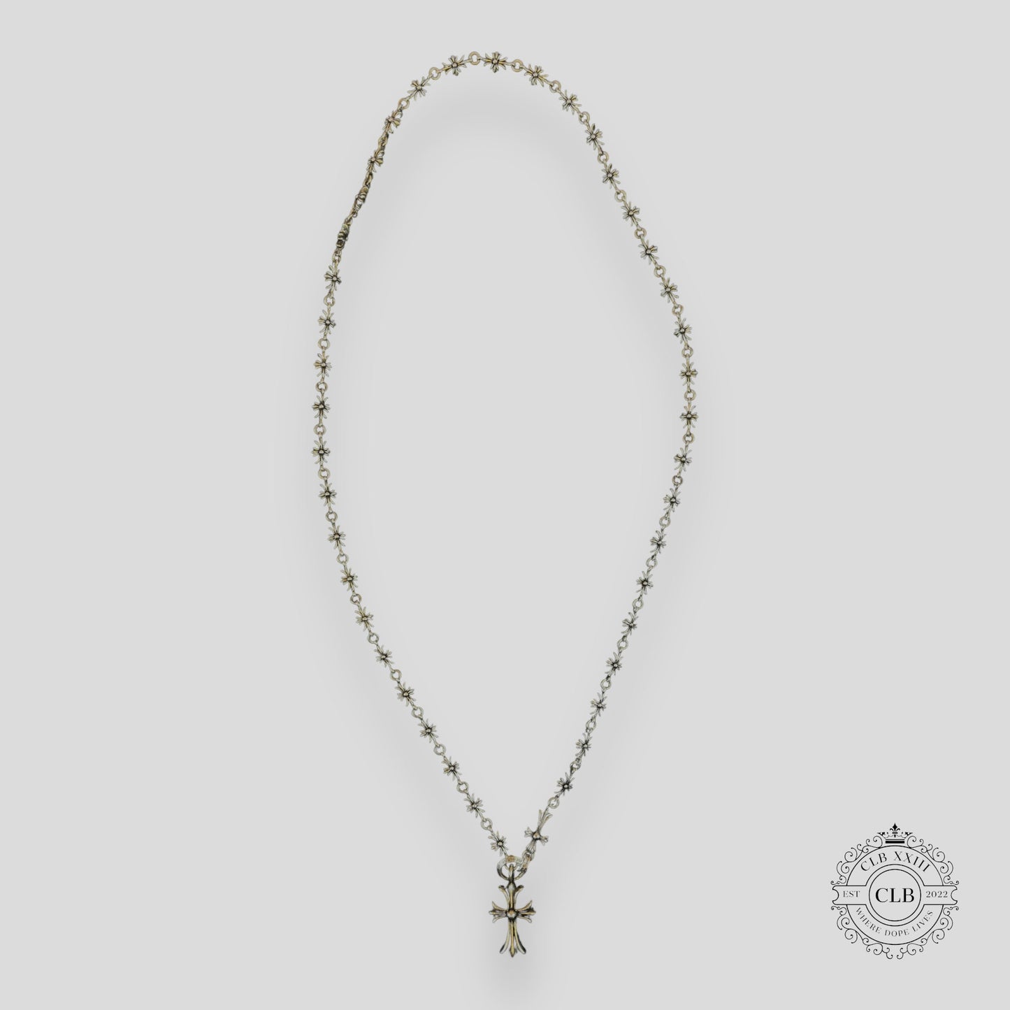 CHROME HEARTS MINI CROSS NECKLACE