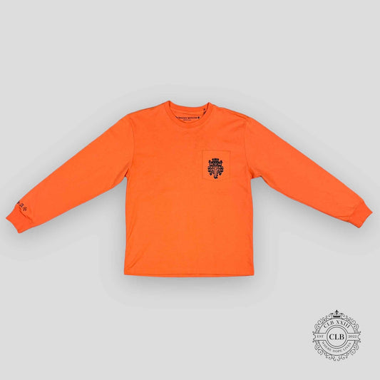 CHROME HEARTS VINE DAGGER LONG SLEEVE T-SHIRT - ORANGE