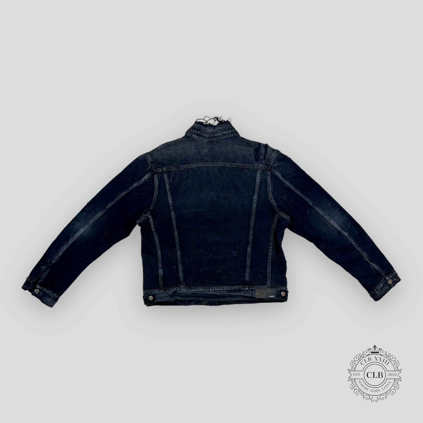 AMIRI SHOTGUN DENIM TRUCKER JACKET - AGED BLACK