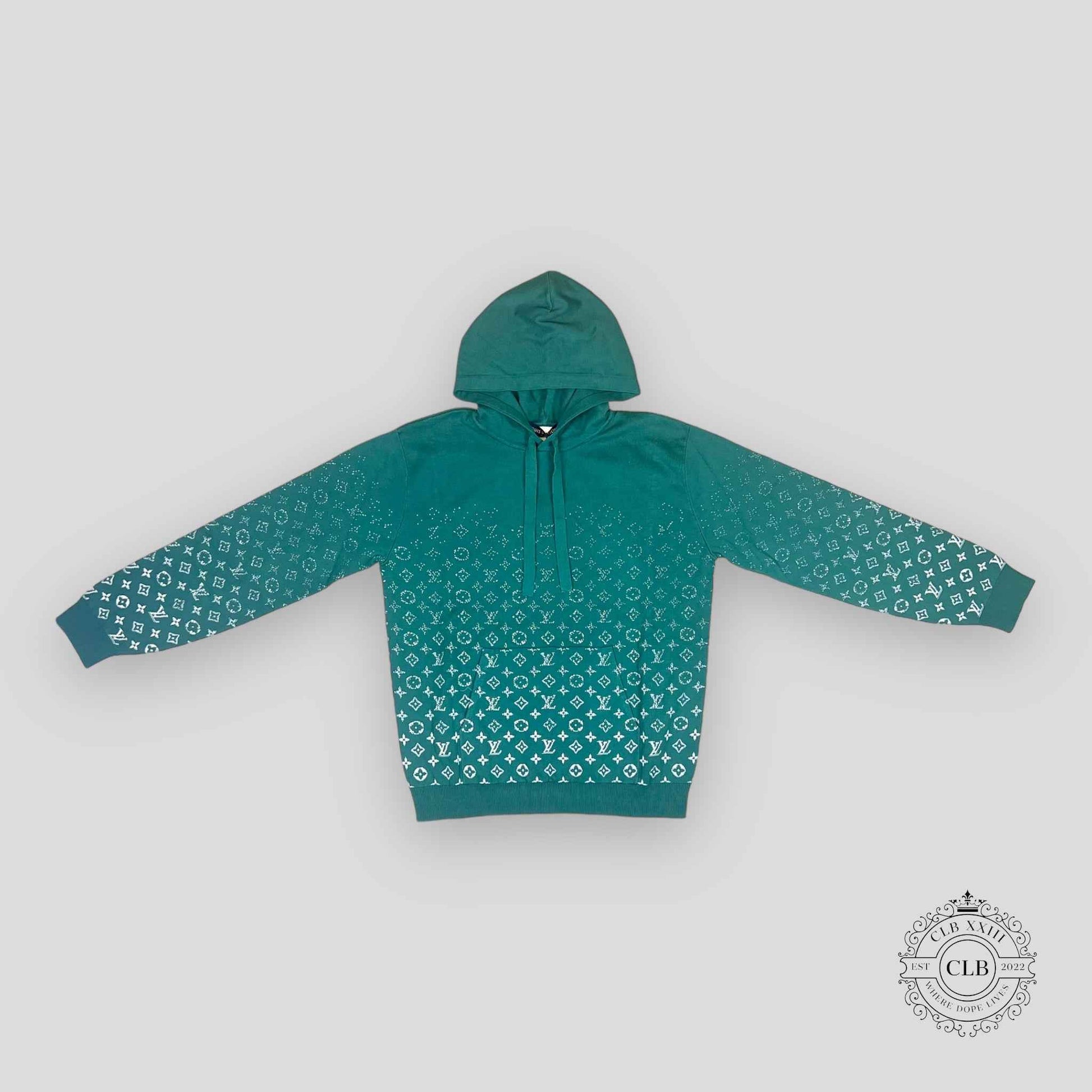 Louis Vuitton Knit Monogram Hoodie in Green