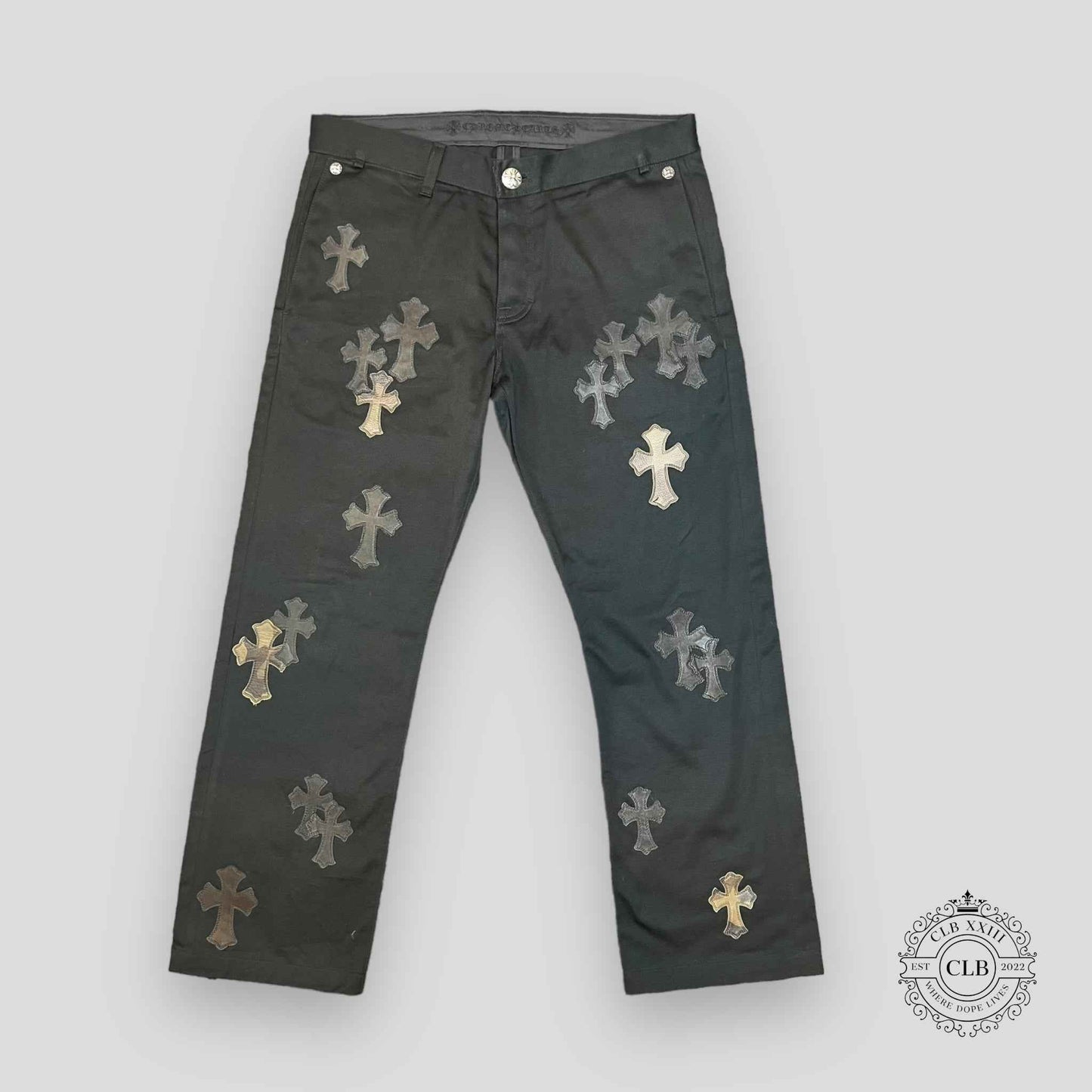 Chrome Hearts Cross Patch Chino Pants in Black / Camo