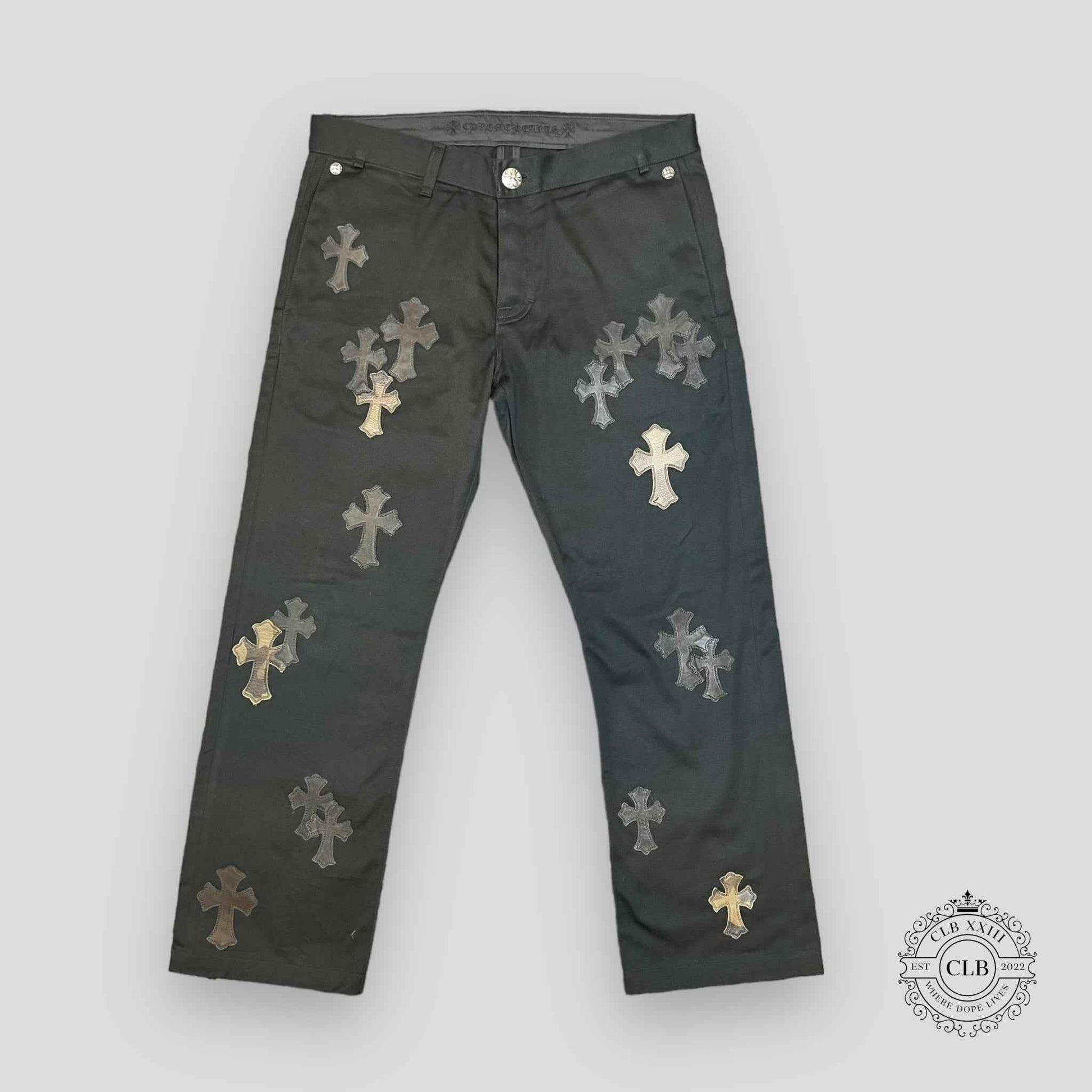 Chrome Hearts Cross Patch Chino Pants in Black / Camo