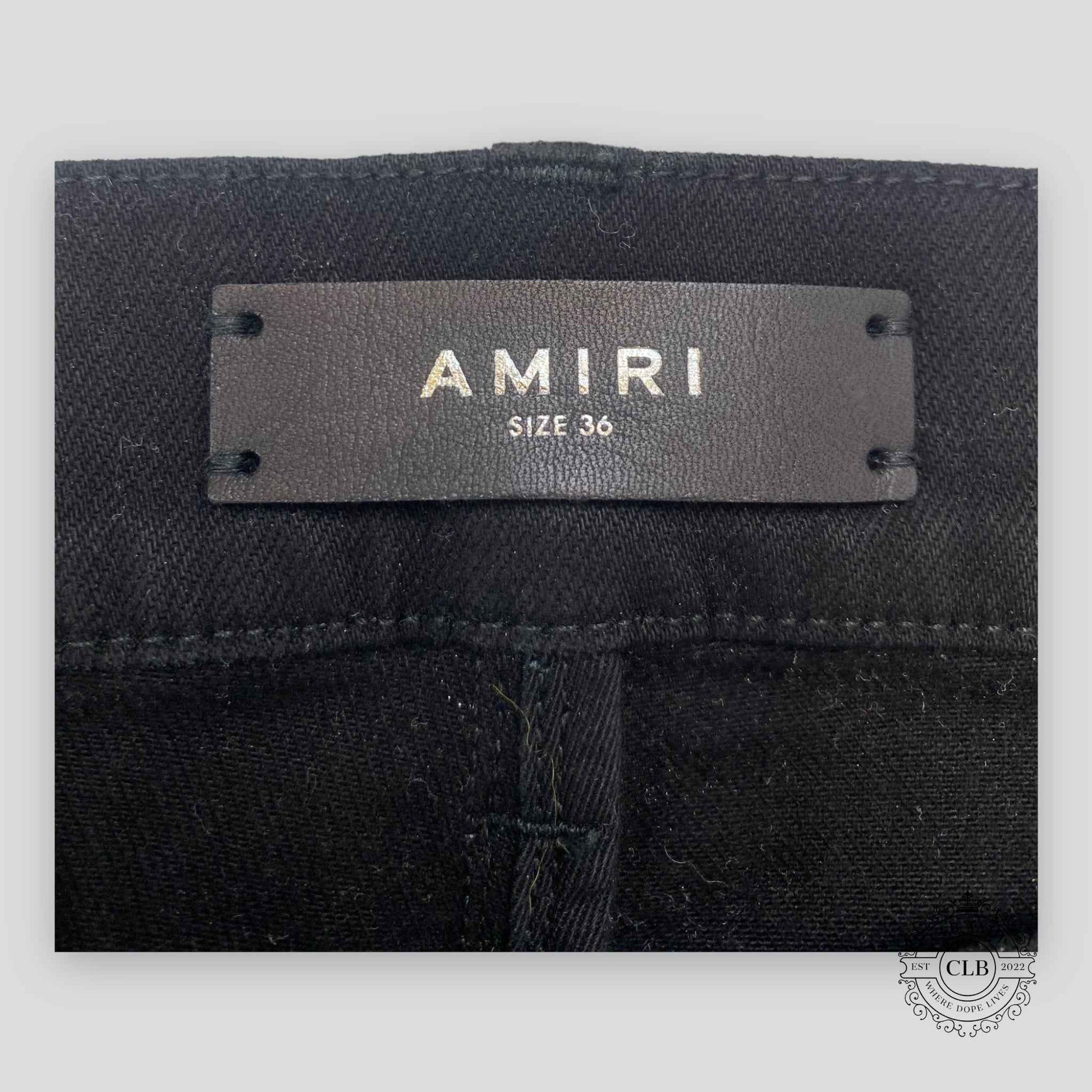 Amiri Hawaiian Star Art Patch Jeans in Black