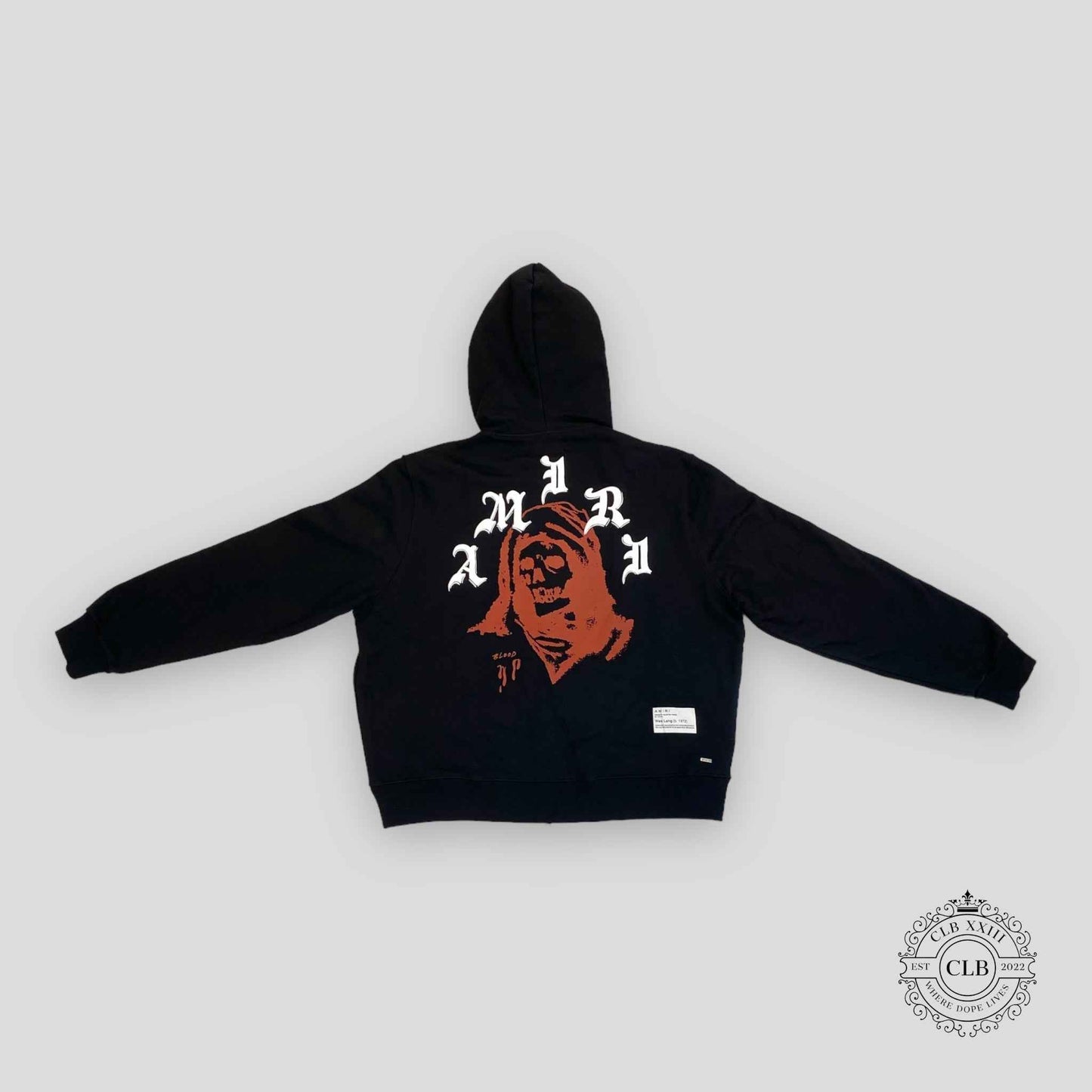 AMIRI WES LANG SOLAR KINGS ZIP HOODIE - BLACK