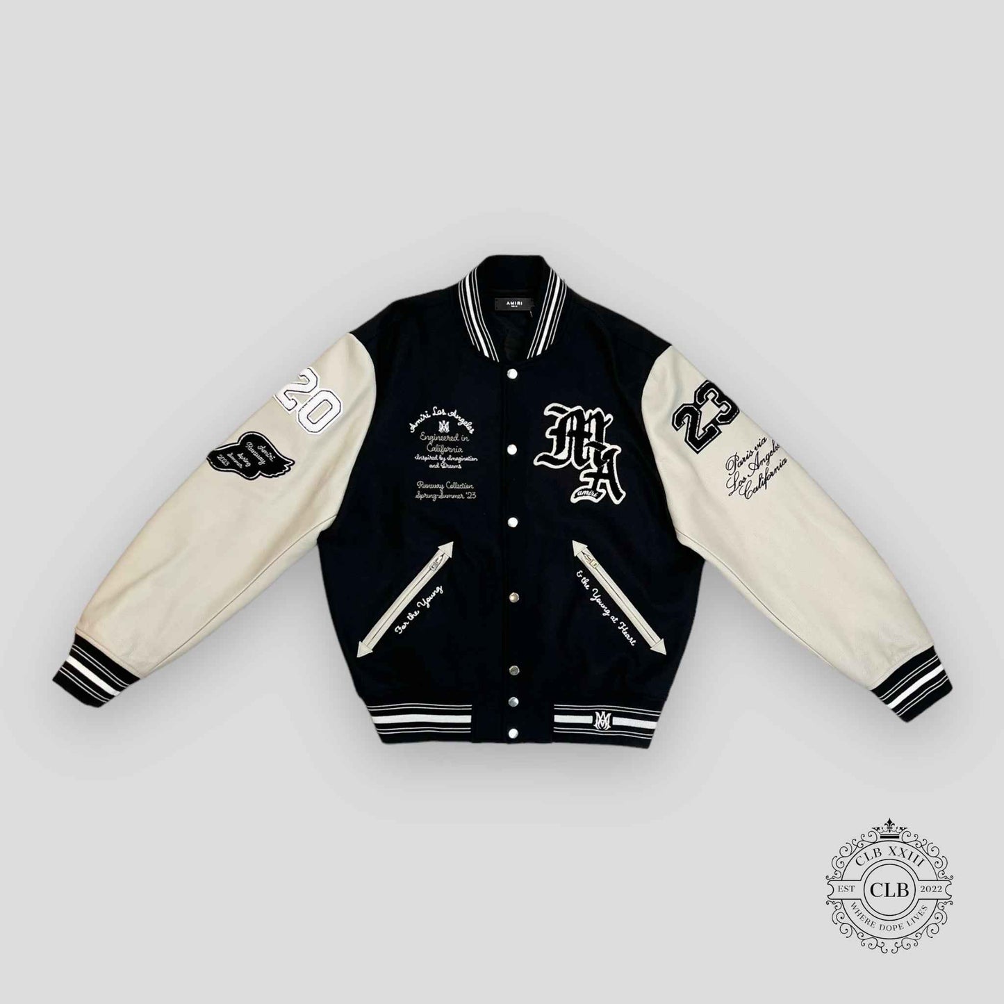 AMIRI OVERSIZED VARSITY JACKET - BLACK