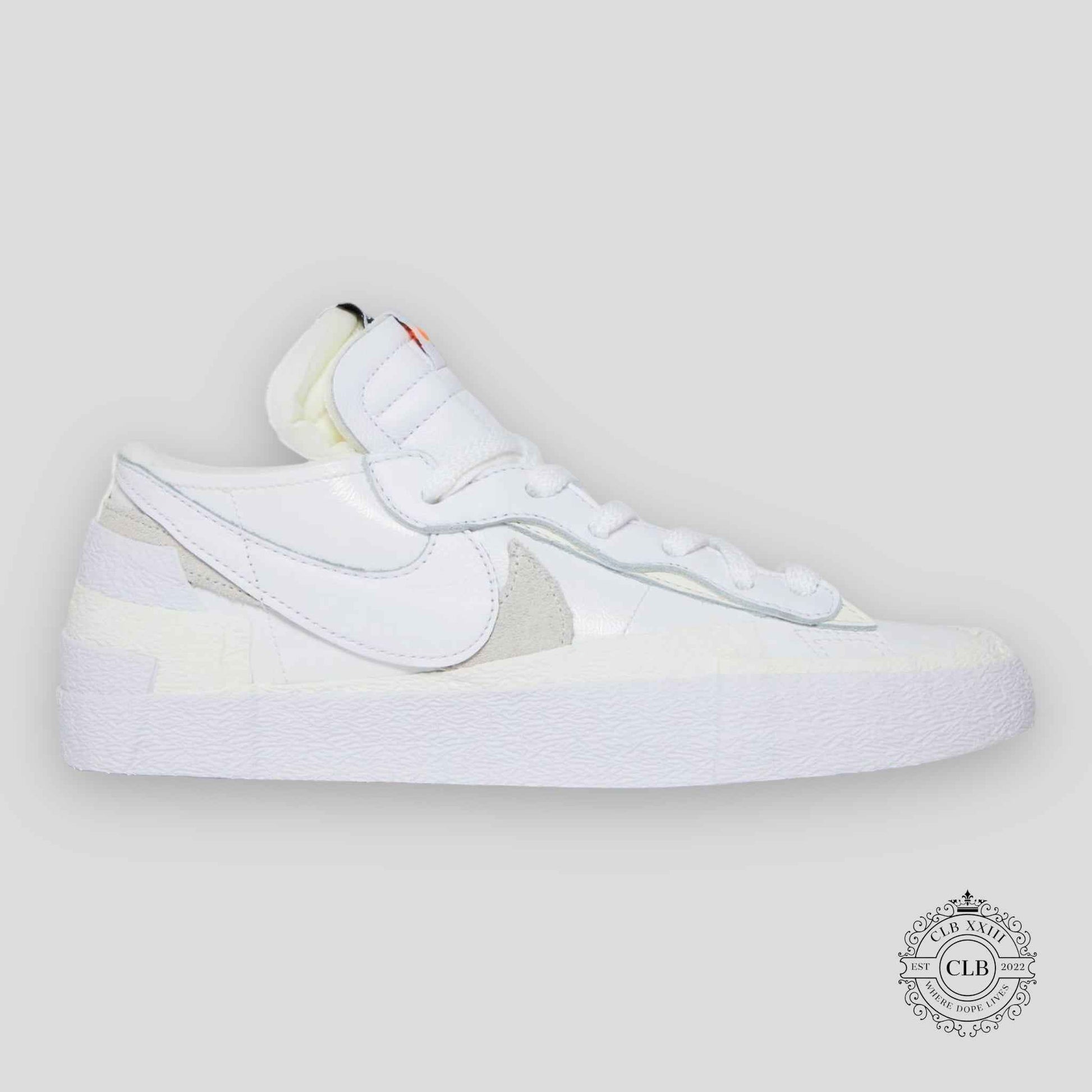 NIKE BLAZER LOW X SACAI "WHITE PATENT LEATHER"