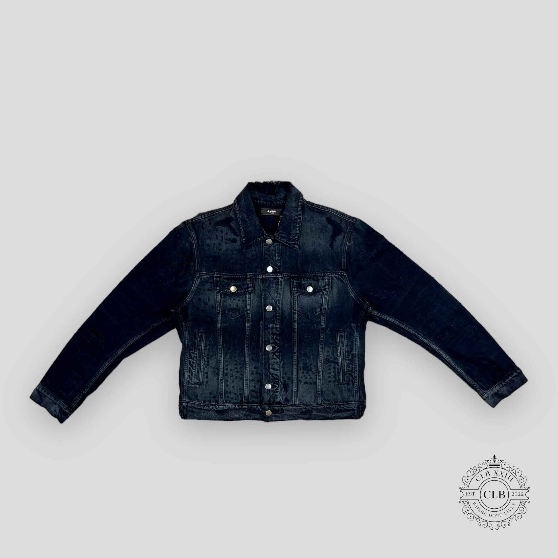 AMIRI SHOTGUN DENIM TRUCKER JACKET - AGED BLACK