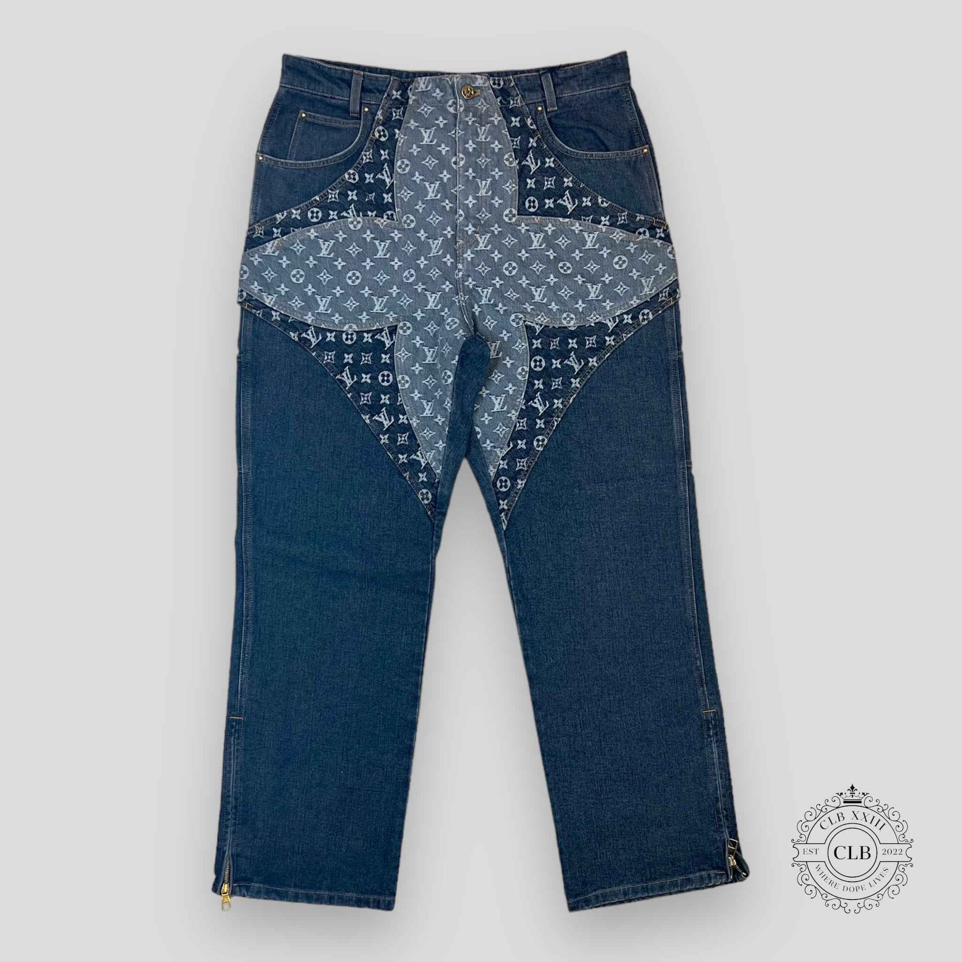Louis Vuitton Monogram Flower Denim Pants