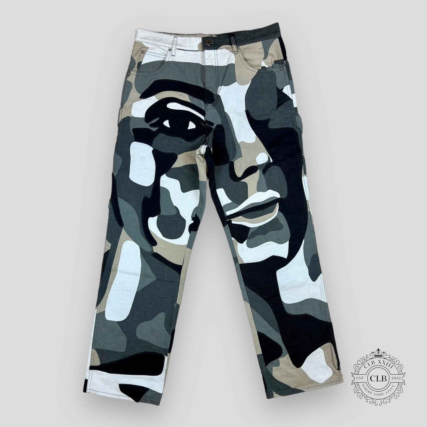 Louis Vuitton Patchwork Portrait Denim Carpenter Pants