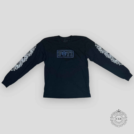 CHROME HEARTS FOTI LONG SLEEVE T-SHIRT - BLACK / BLUE