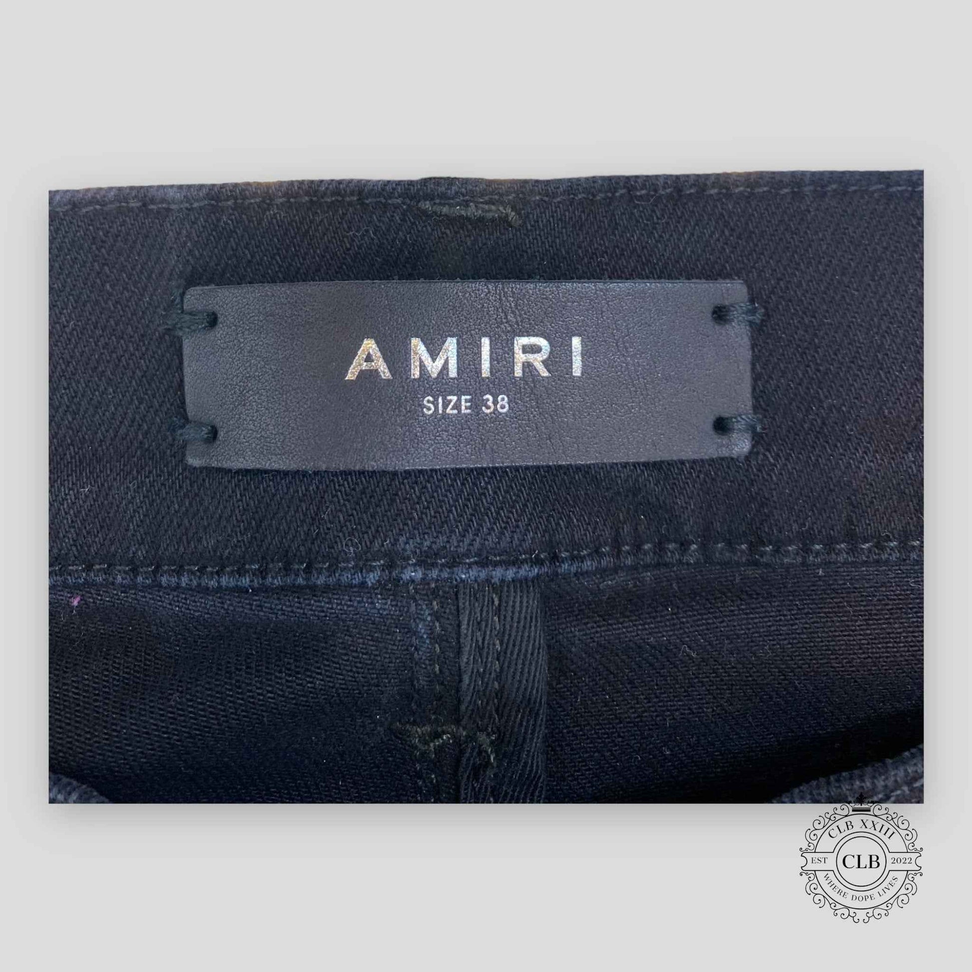 AMIRI X WES LANG REAPER LOGO JEANS - AGED BLACK