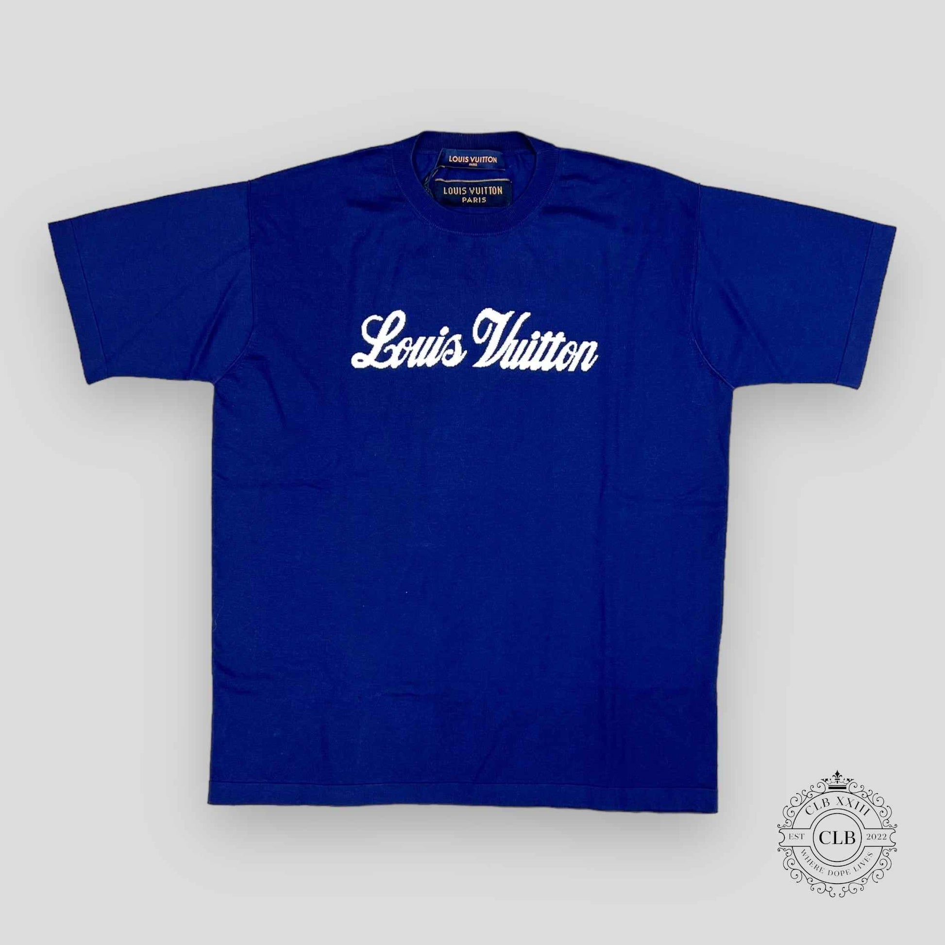 Louis Vuitton Short-Sleeved Graphic Crewneck in Indigo