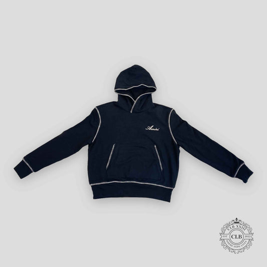 AMIRI STITCH LOGO HOODIE - BLACK