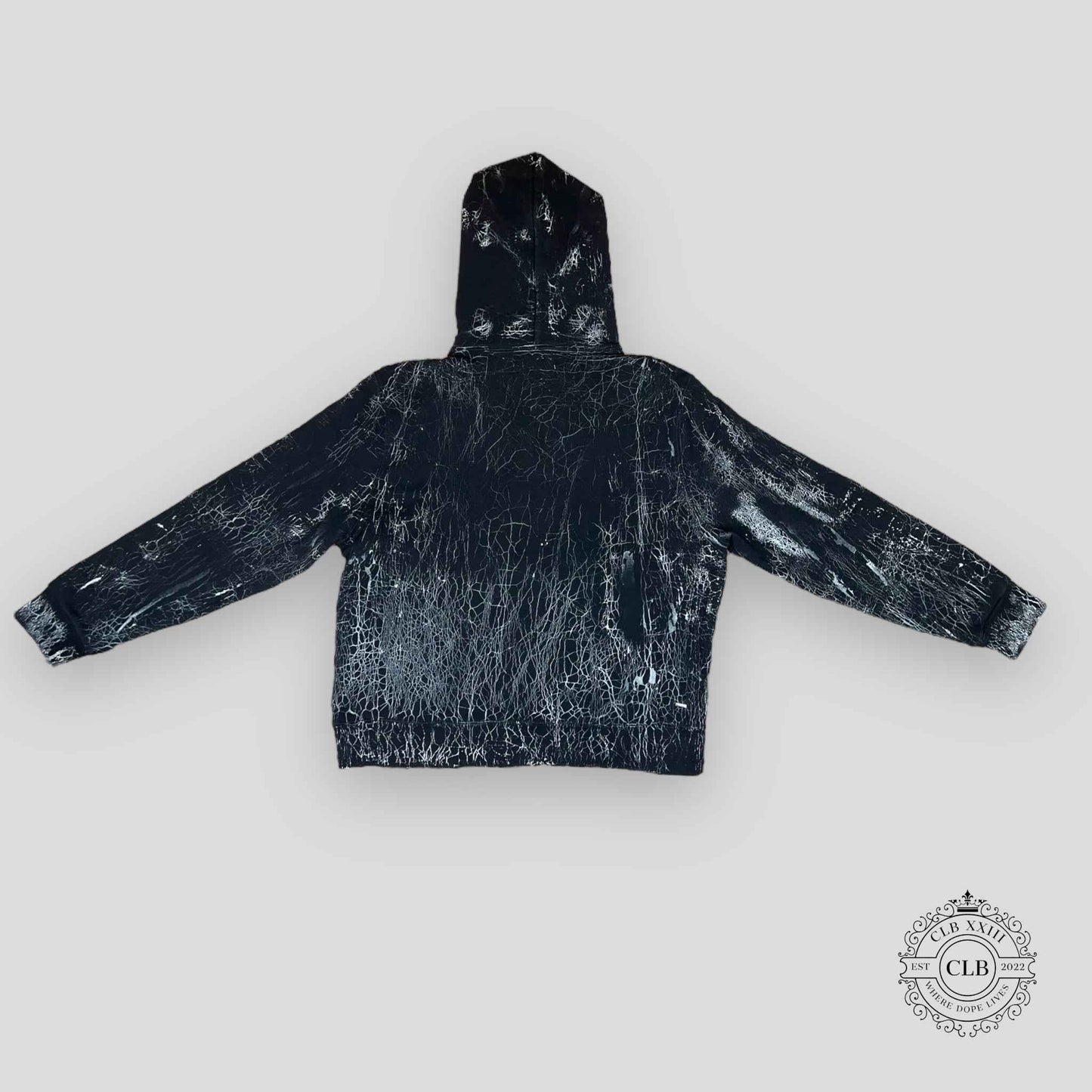 Amiri Cracked Dye Core Logo Hoodie in Black