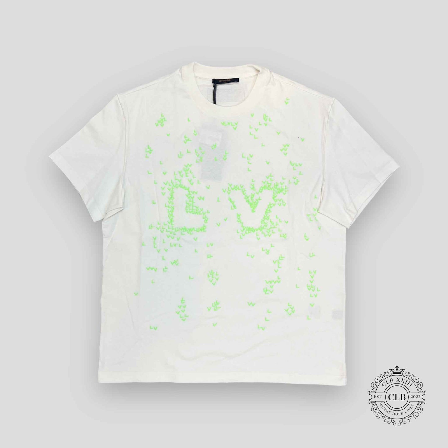 LOUIS VUITTON LV SPREAD EMBROIDERY T-SHIRT - WHITE/GREEN