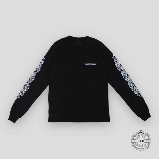 CHROME HEARTS DAGGER LONG SLEEVE TEE - BLACK / PINK