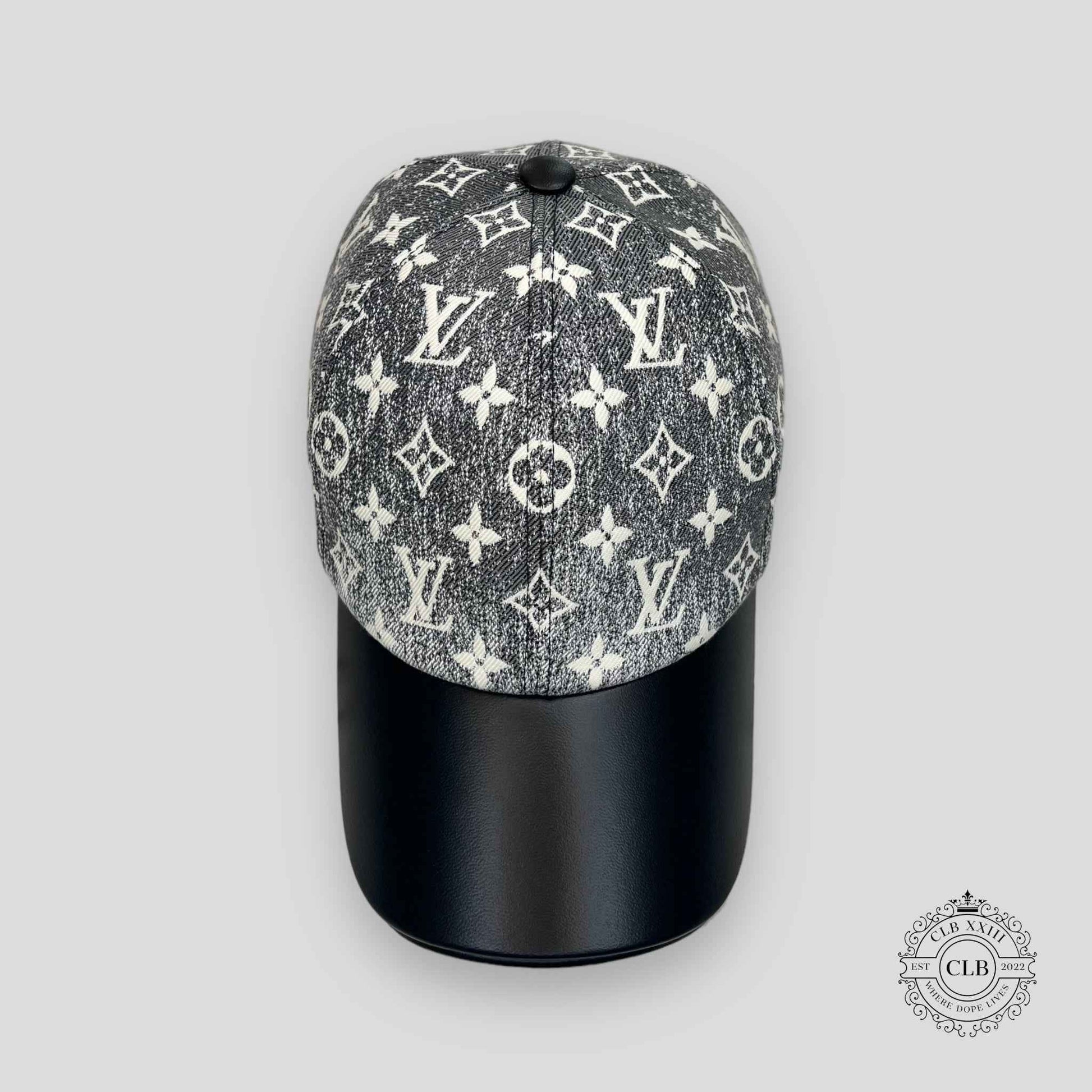LOUIS VUITTON MONOGRAM JACQUARD DENIM CAP - GREY