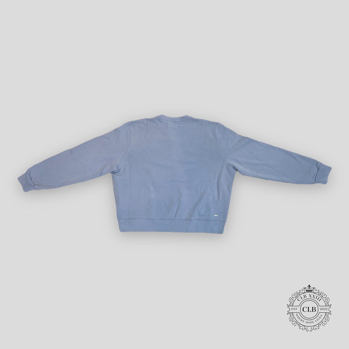 Amiri Core Logo Crewneck in Dusty Blue