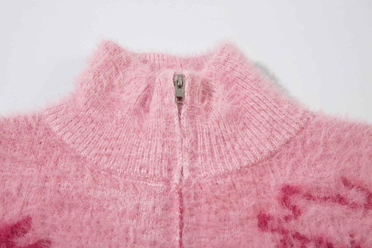 Anime Graphic Cardigan | Zip Fuzzy Jacket