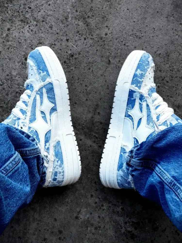 Broken Stars Sneakers - Indigo Blue