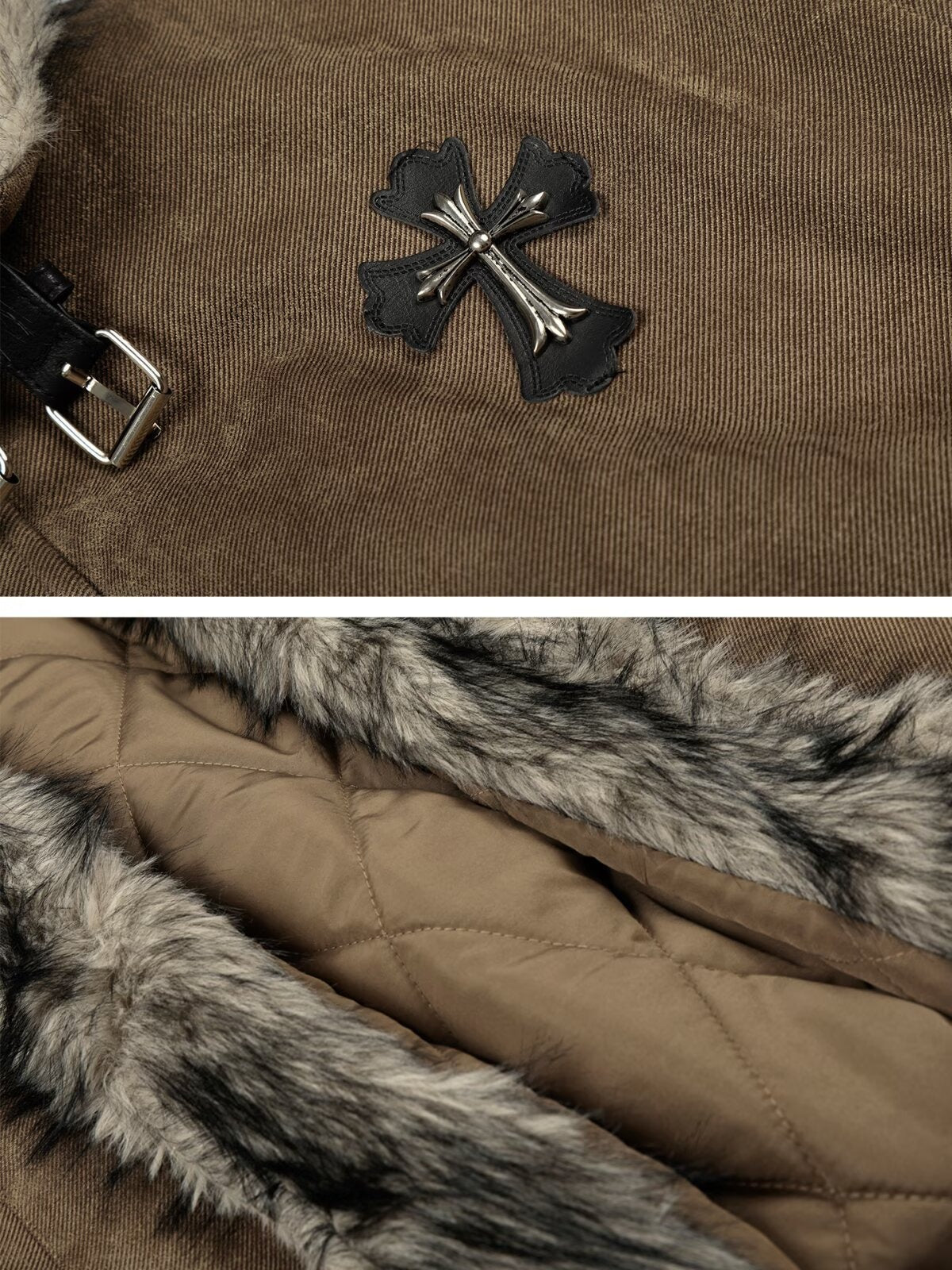 Faux Fur Shearling Cross Jacket