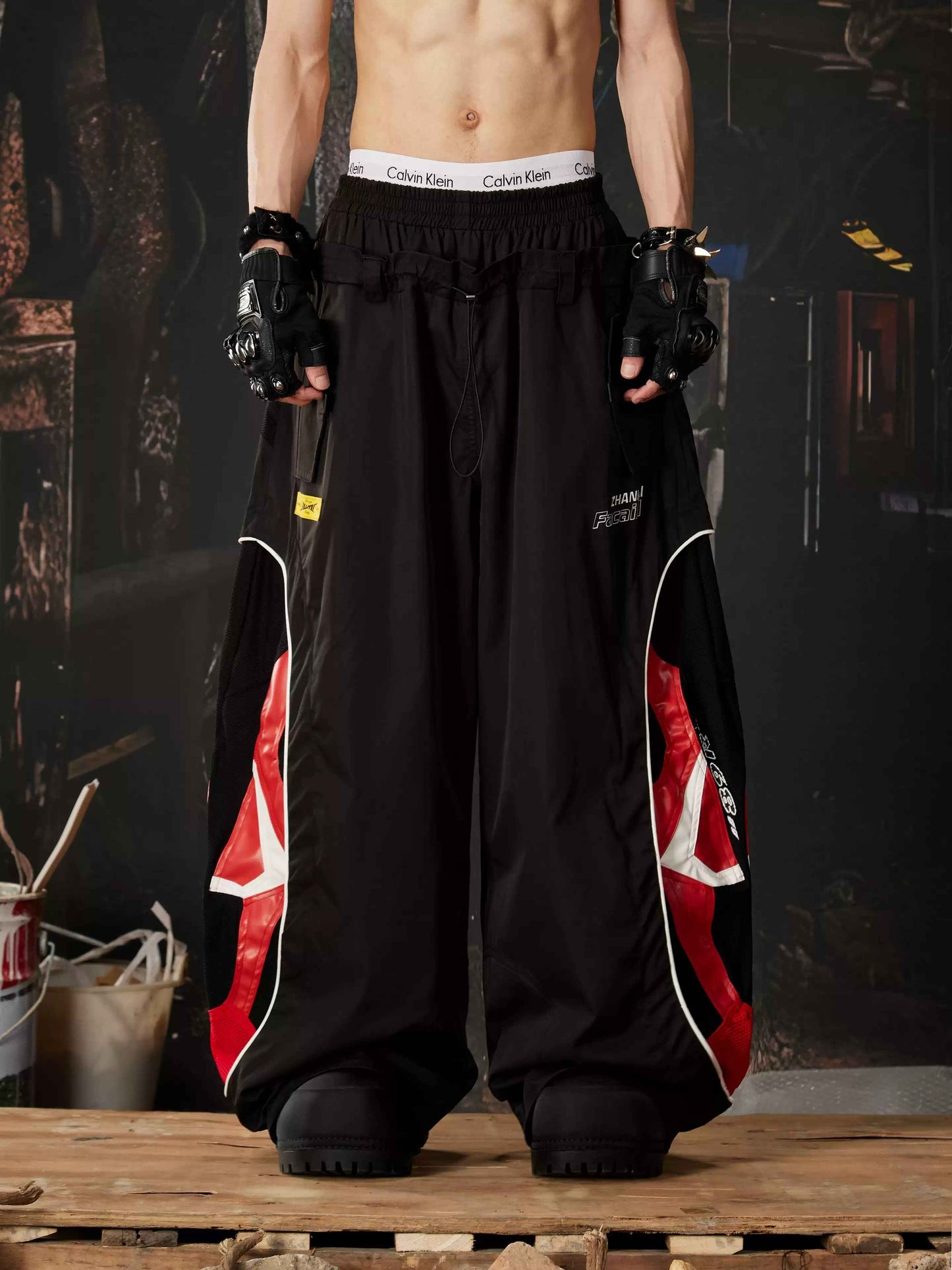 Racing Double Waist Sweatpants