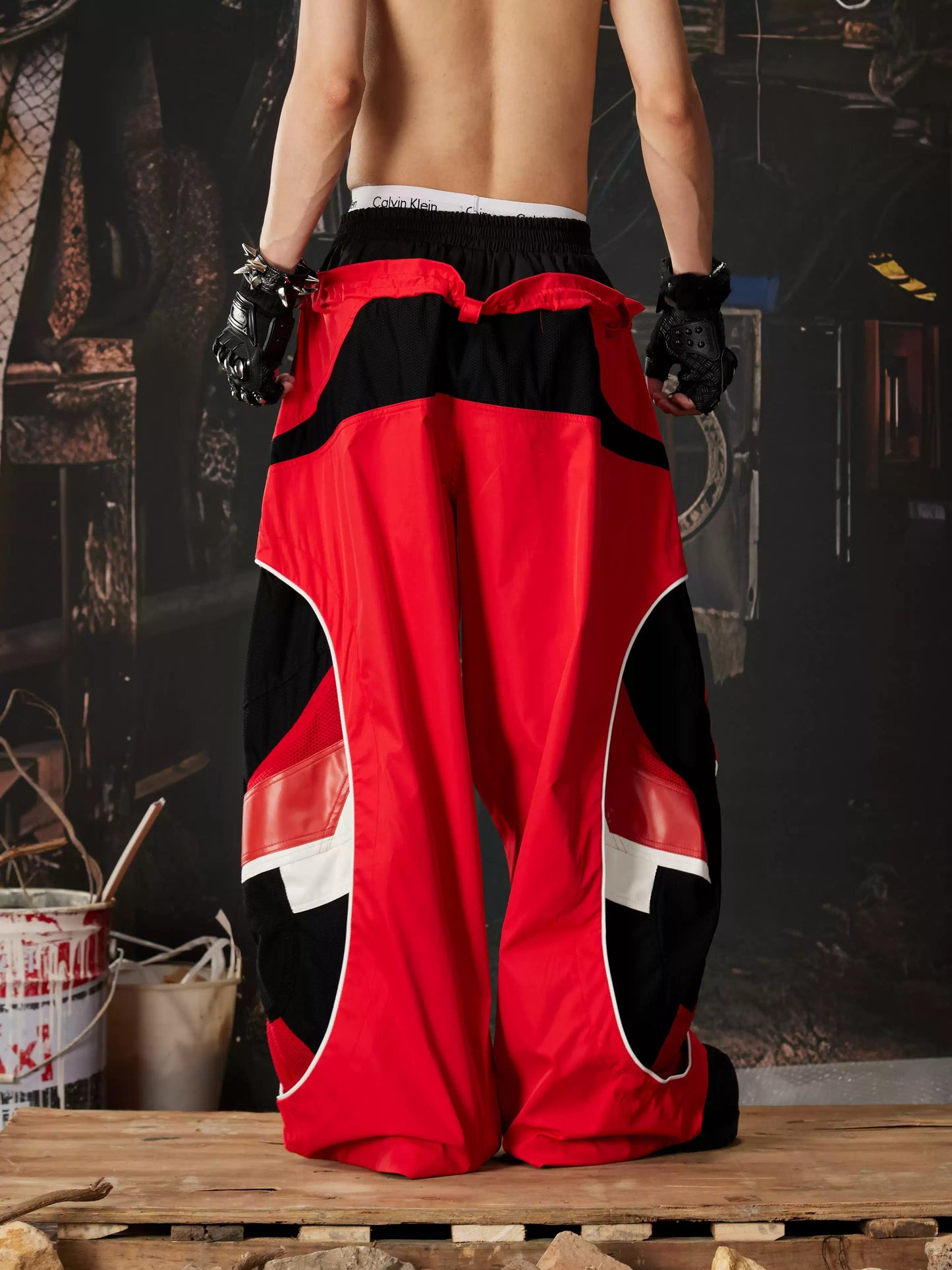 Racing Double Waist Sweatpants