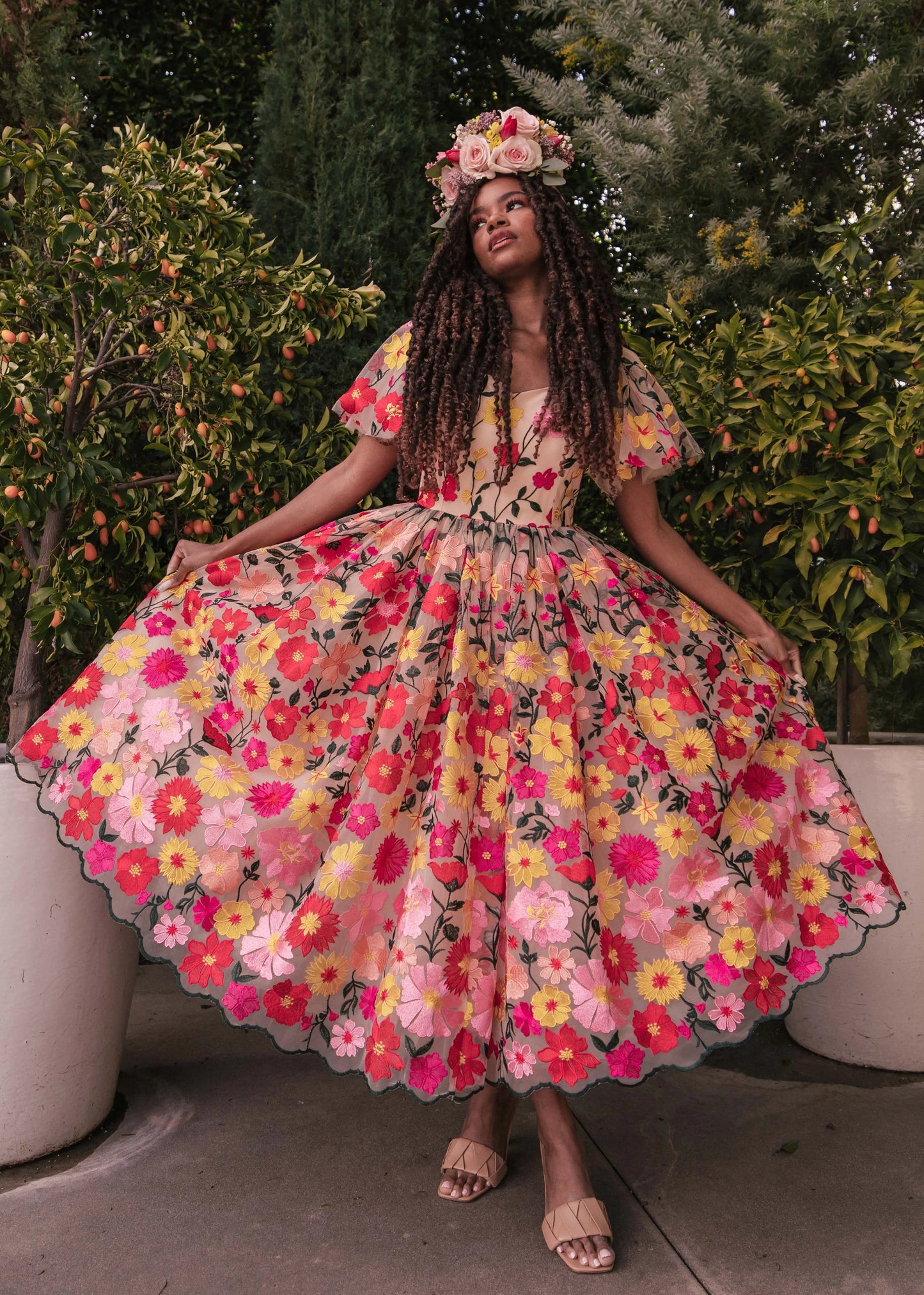 English Garden Dress - JUSTLUXURY