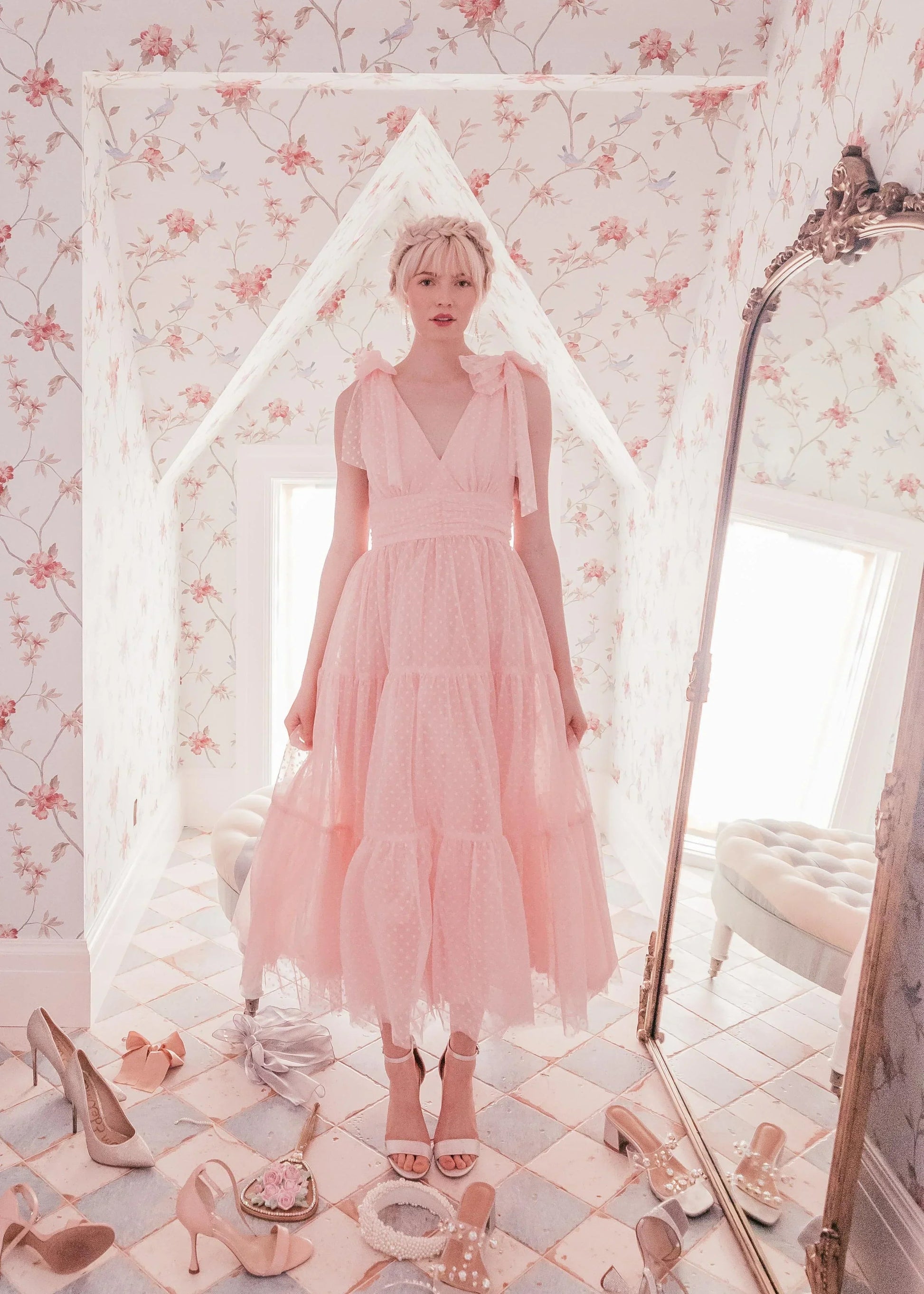 Jeanne Dress Pink - JUSTLUXURY