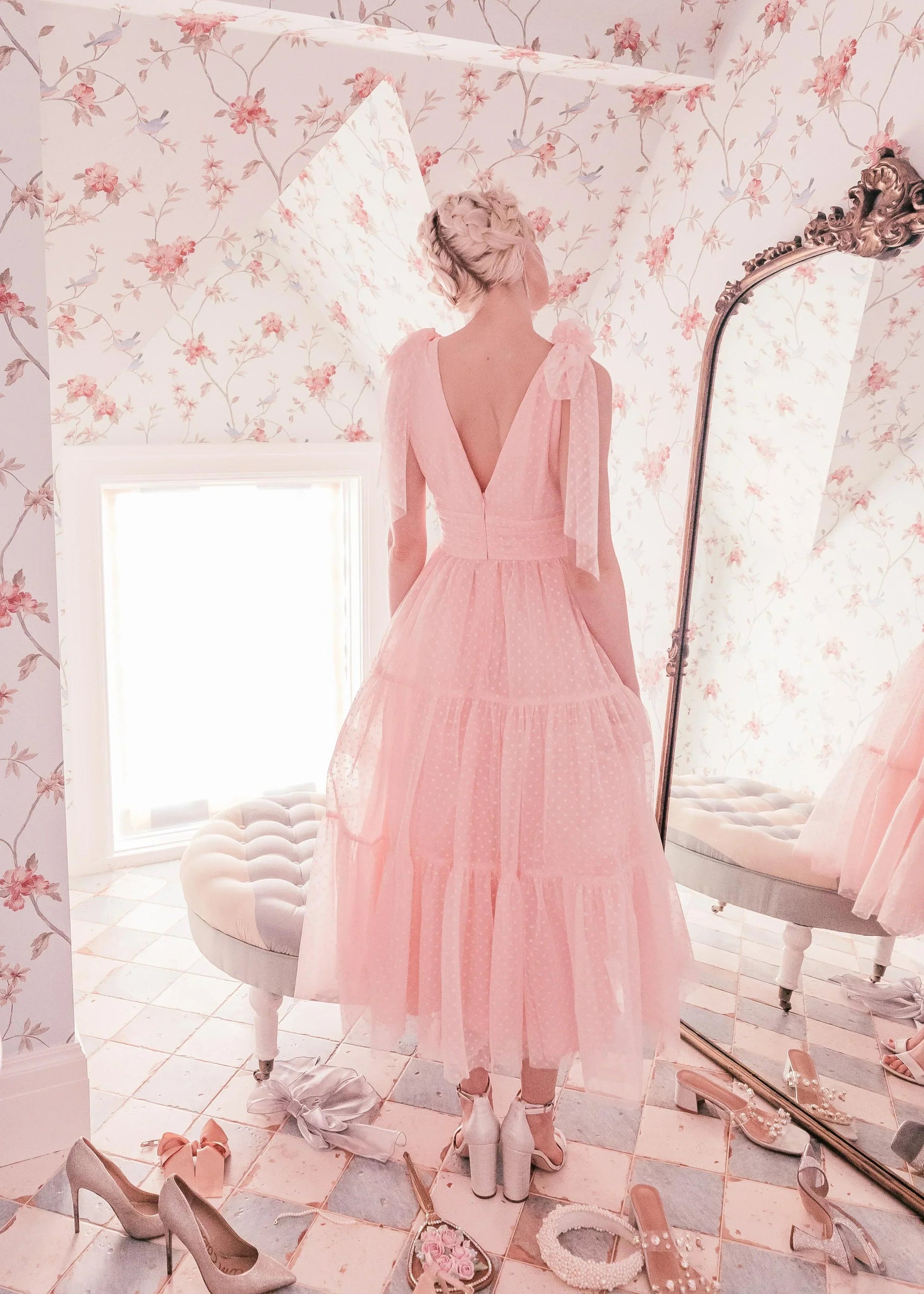 Jeanne Dress Pink - JUSTLUXURY