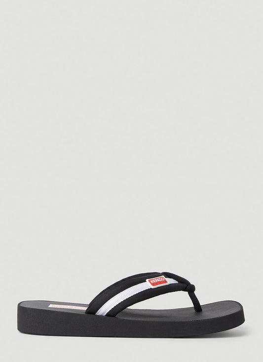 Kenzo Women Logo Patch Flip Flops