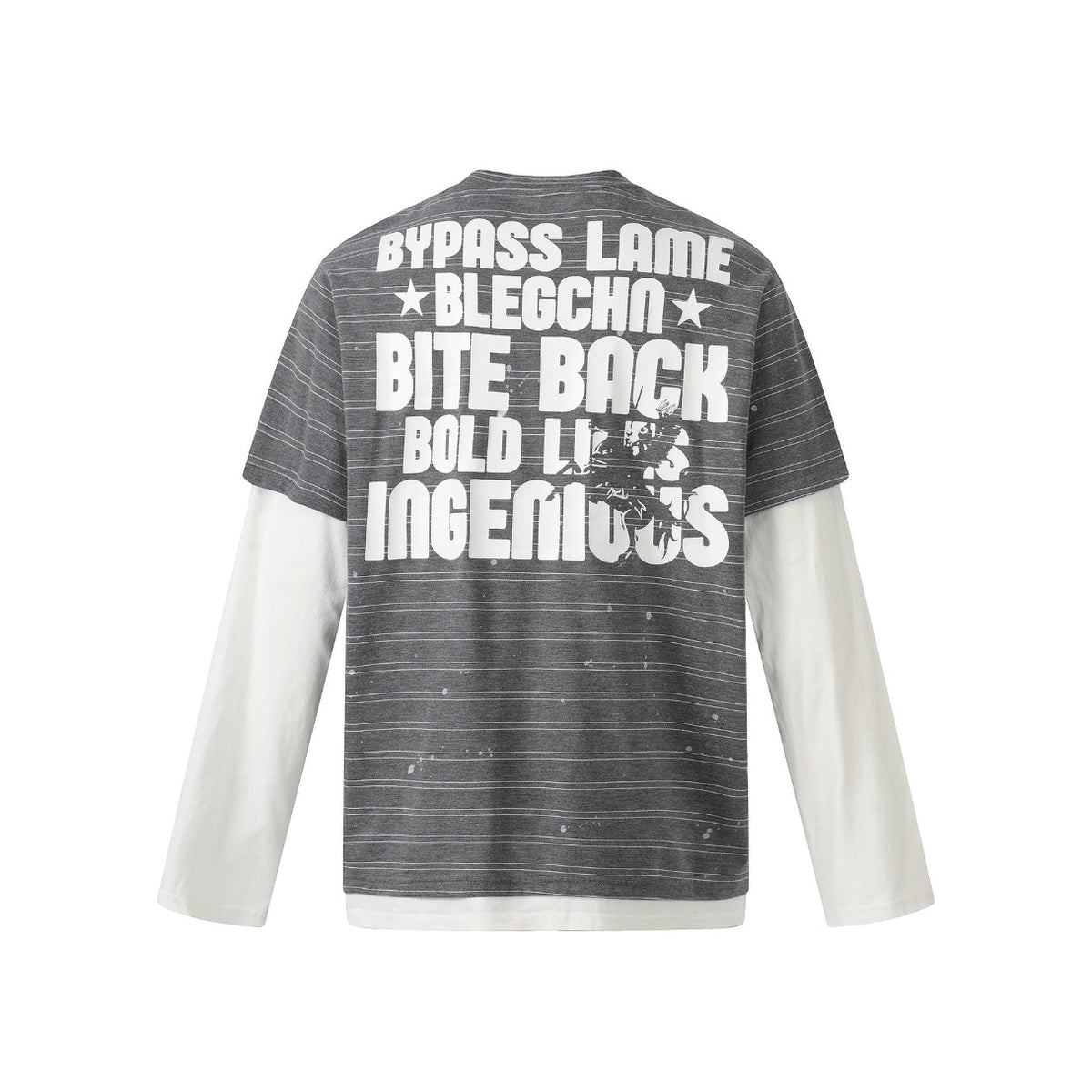 Bypass Layered Henley Long Sleeve T-shirt