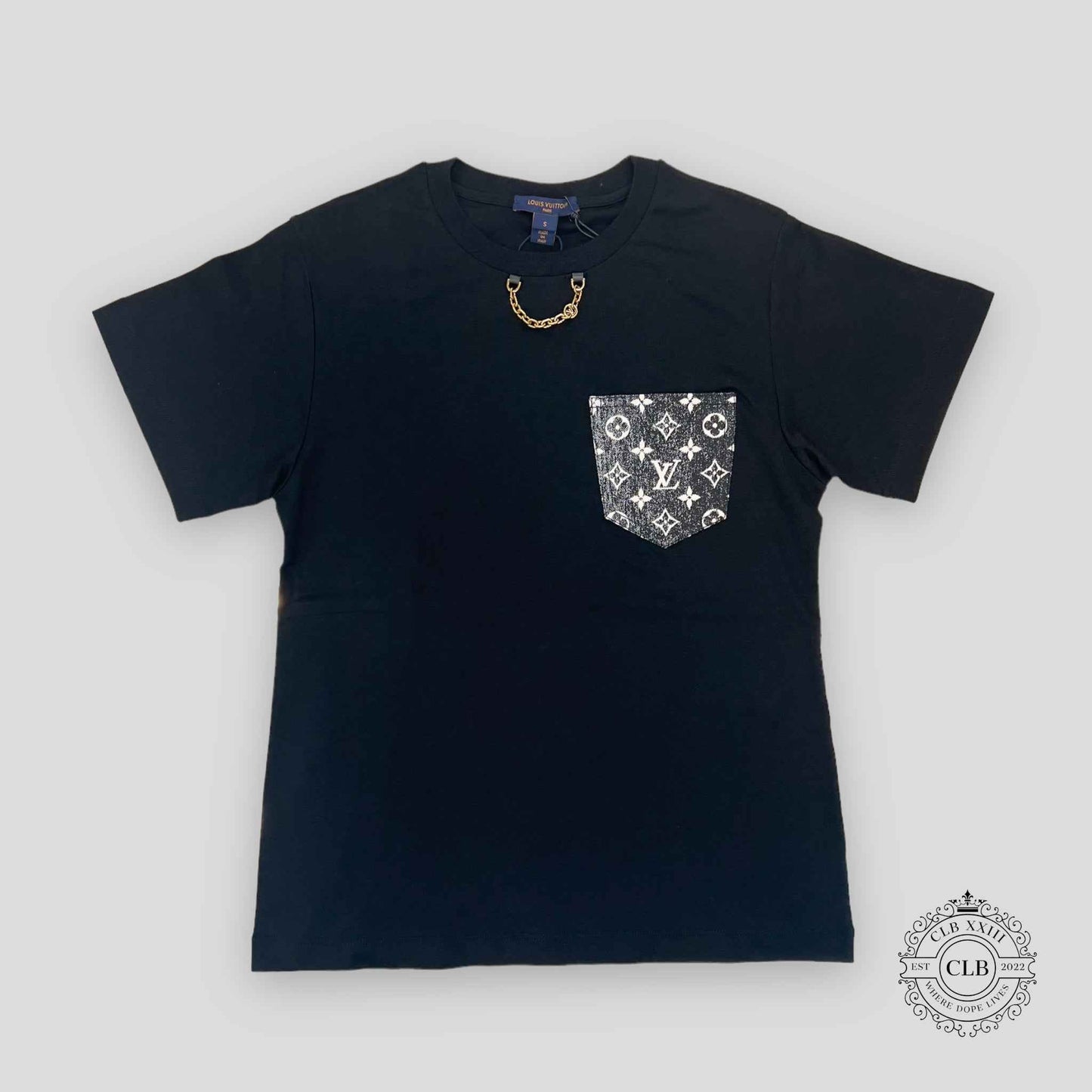 Louis Vuitton Women's Monogram Pocket T-Shirt in Black