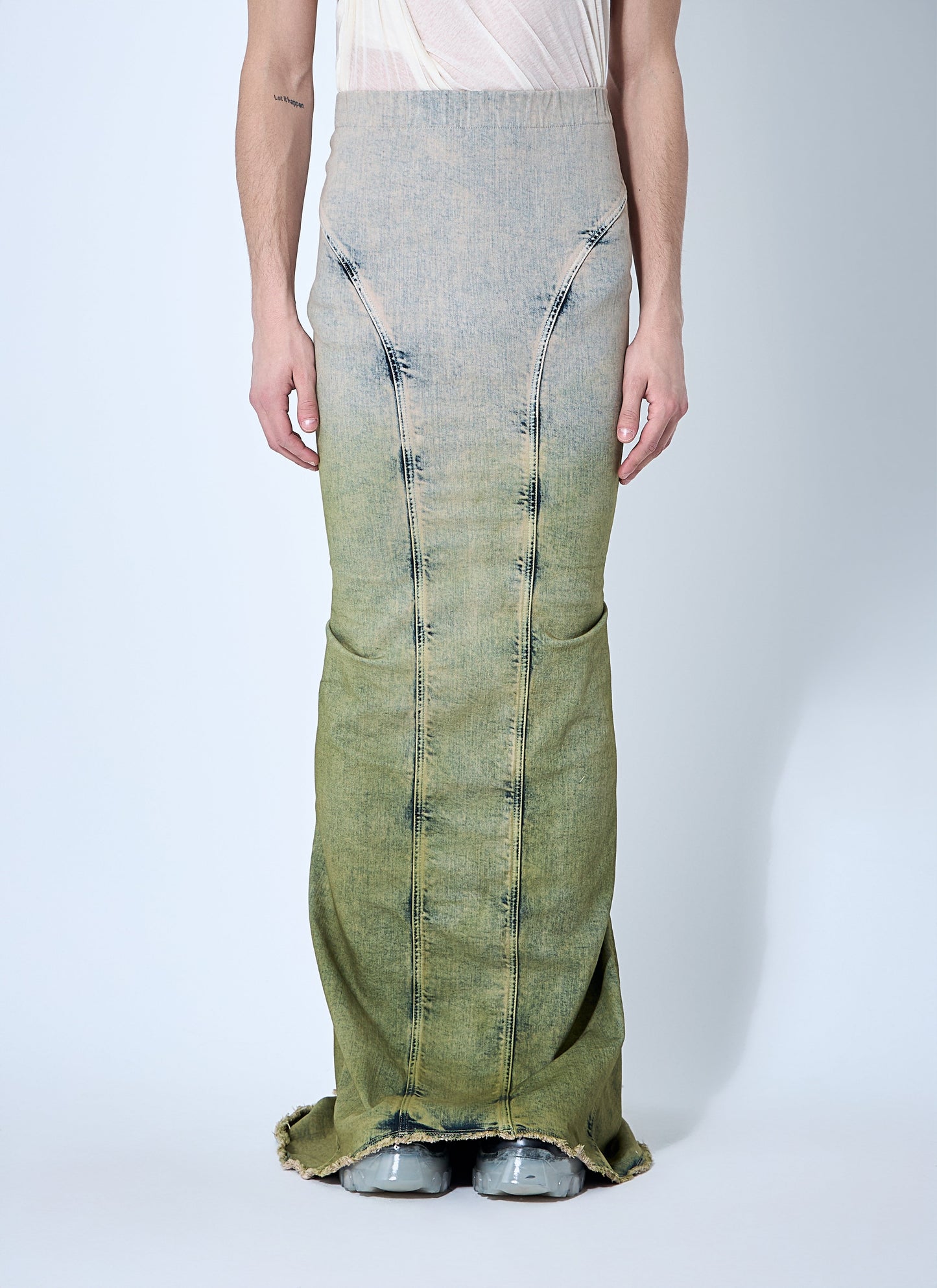 Moncler X Rick Owens Women Acid Degrade Al Maxi Skirt