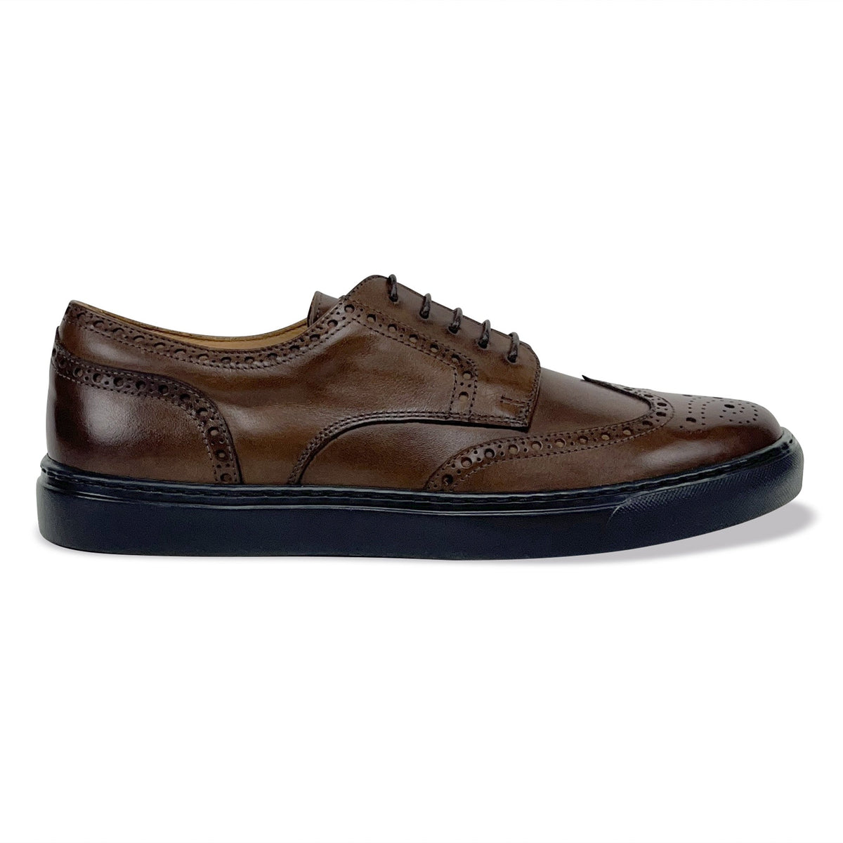 Men's Don Giovanni Wingtips - Brown - JUSTLUXURY
