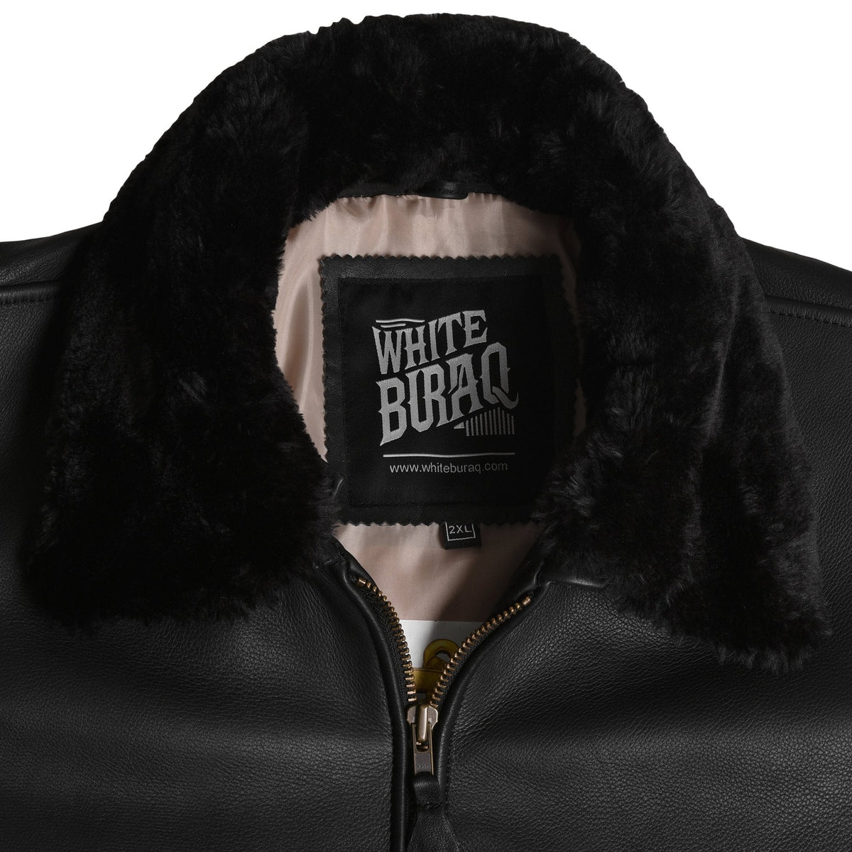 Men's Black Leather G-1 Flight Jacket with Sherpa Collar