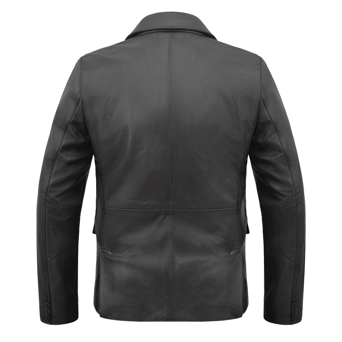 Men's Lambskin Leather Two-Button Blazer