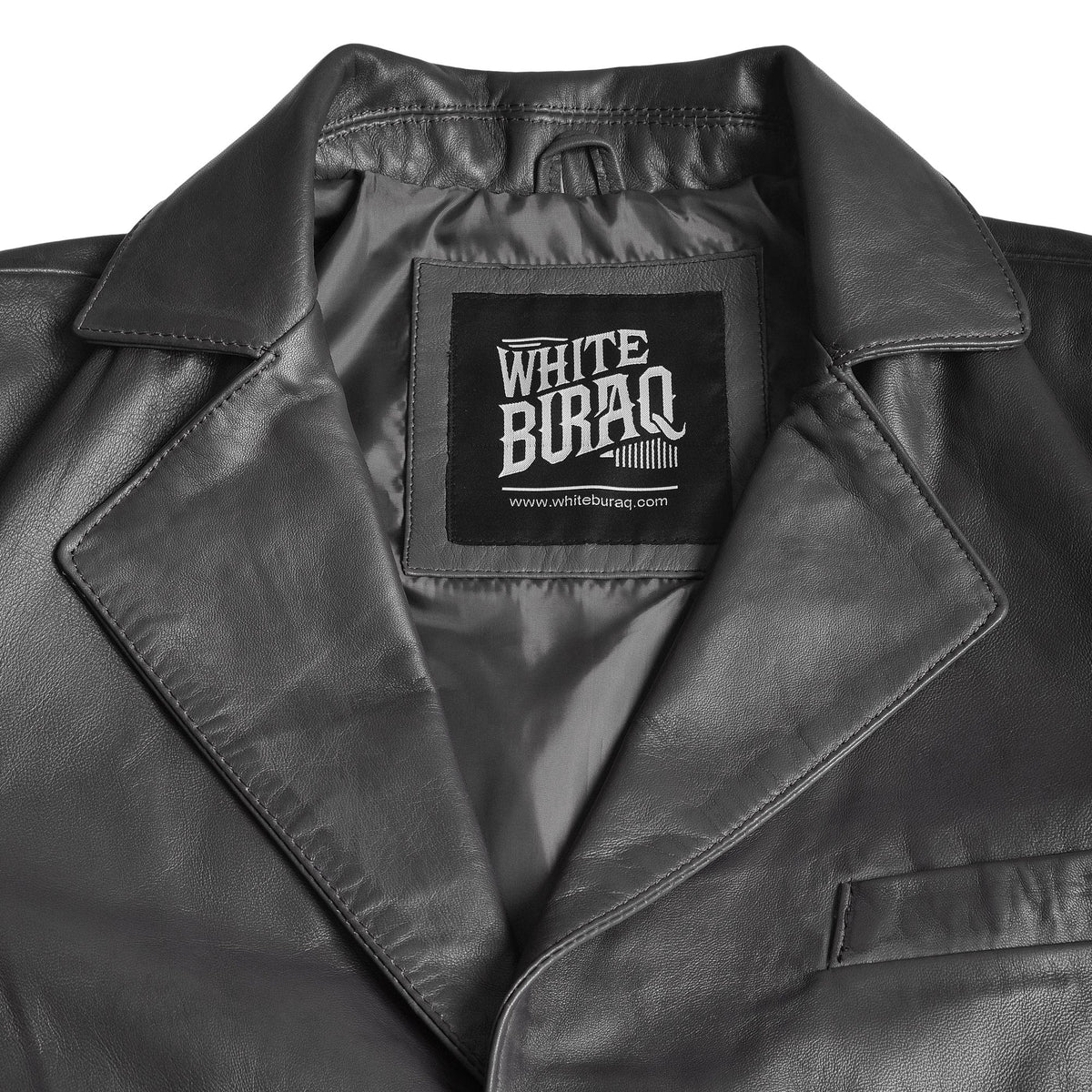 Men's Lambskin Leather Two-Button Blazer
