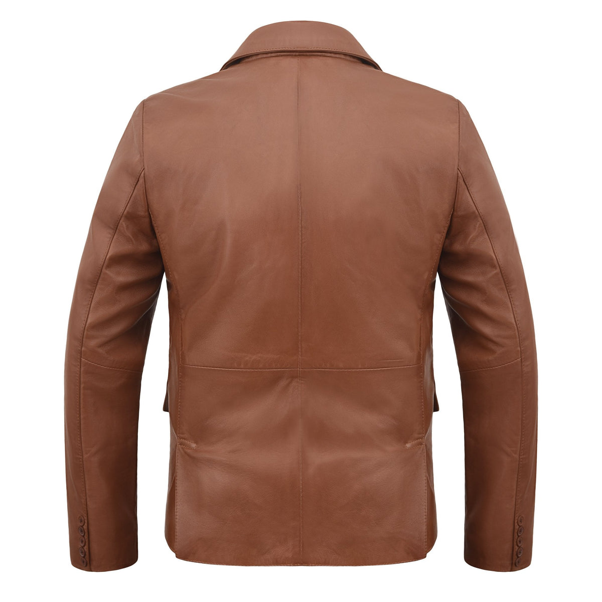 Men's Lambskin Leather Two-Button Blazer