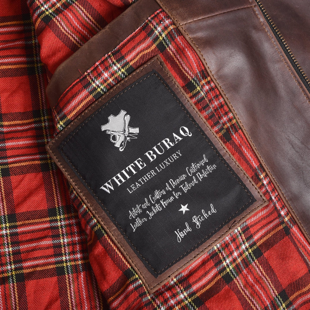 Men's Two-Tone Brown Cowhide Cafe Racer Jacket