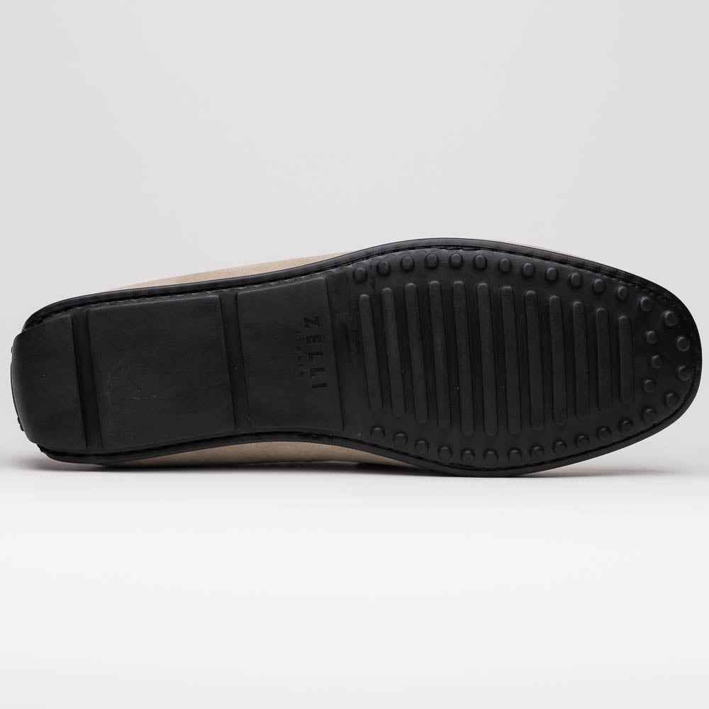 31-160-SND MONZA Sueded Calfskin with Crocodile Driver Sand