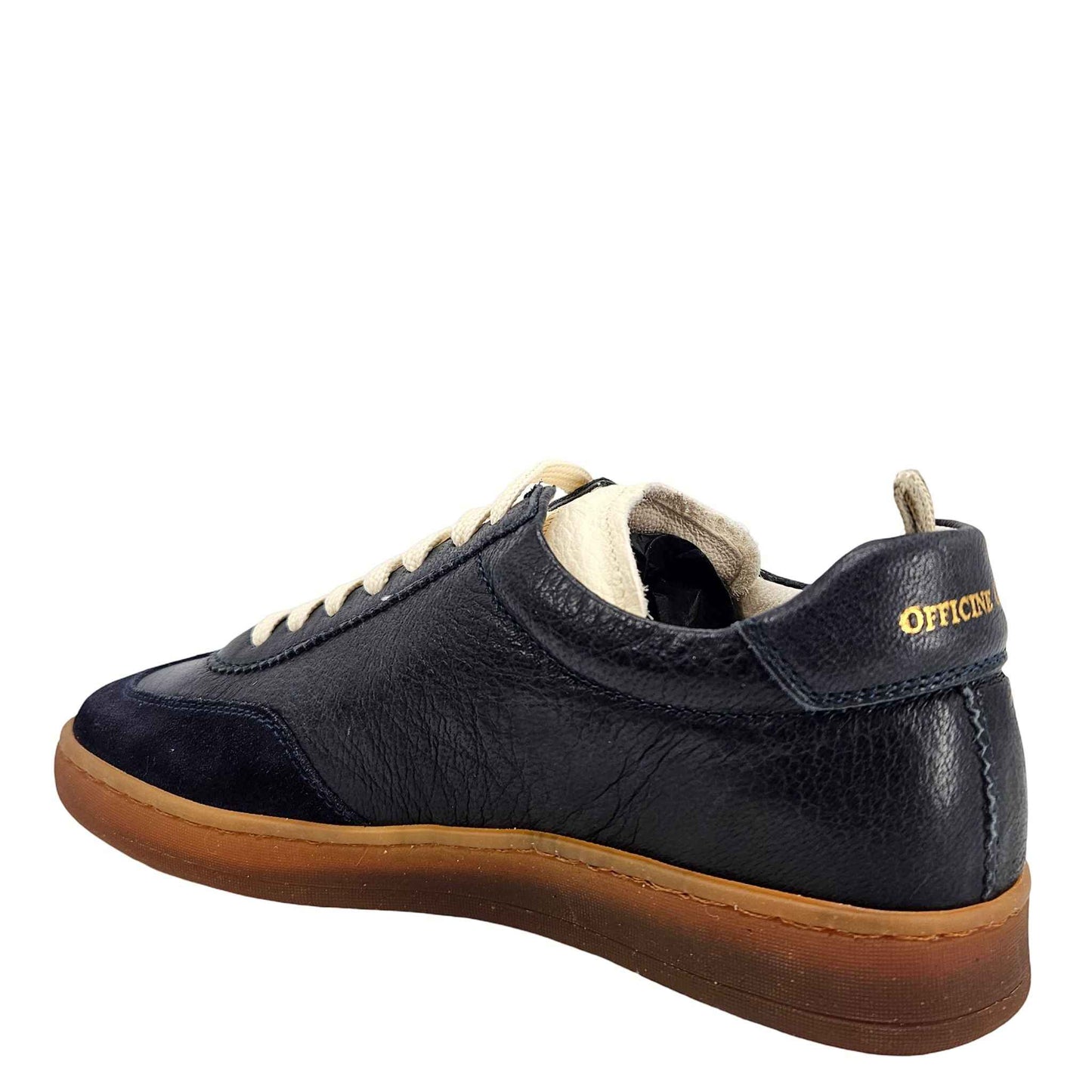 Chance/101 Blue Leather Lace Up Sneaker
