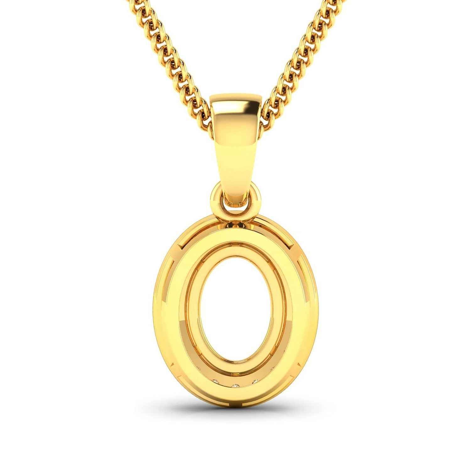 0.18 Carat Genuine White Diamond 14K Yellow Gold Pendant