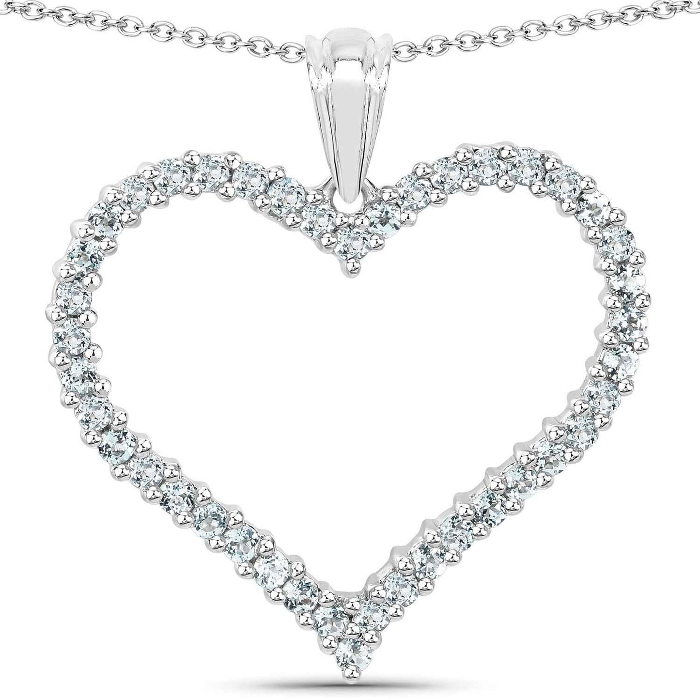 2.10 Carat Genuine Blue Topaz .925 Sterling Silver Pendant