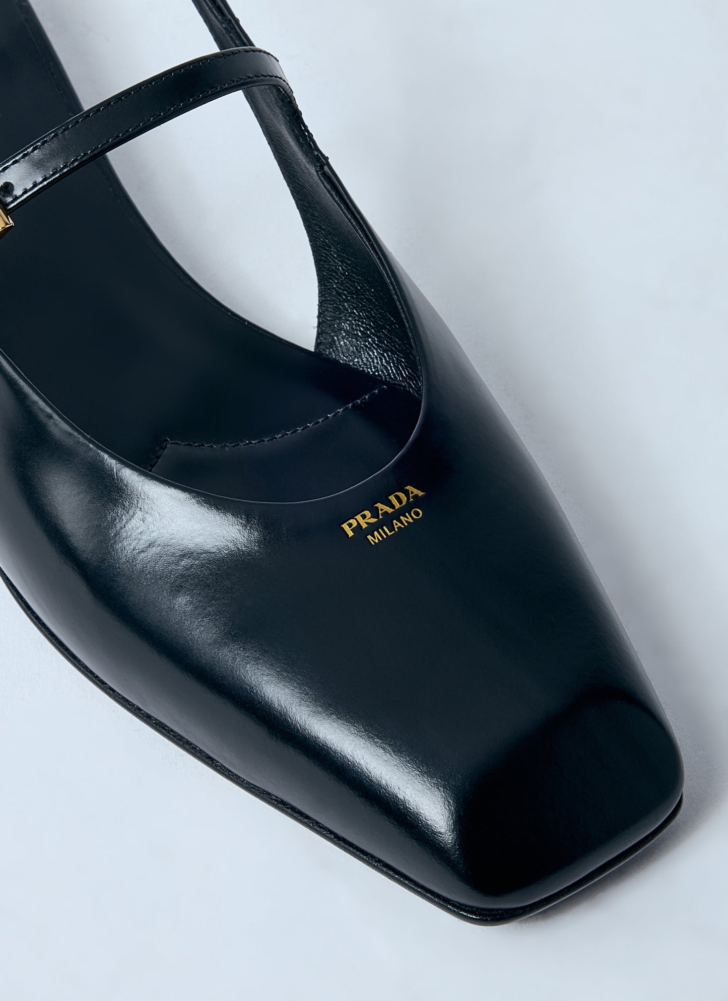 Prada Women Leather Slingback Ballerina Pumps