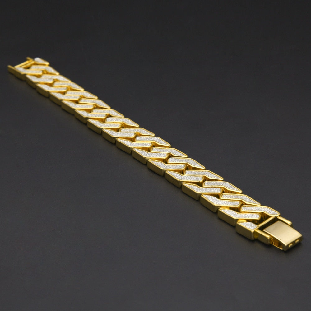 Sand Blast. Iced Cuban Bracelet