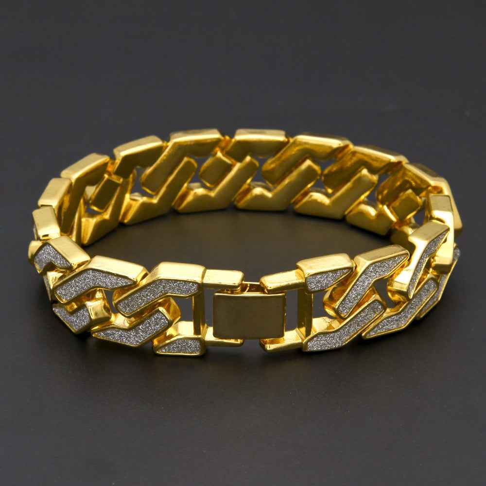 Sand Blast. Iced Cuban Bracelet