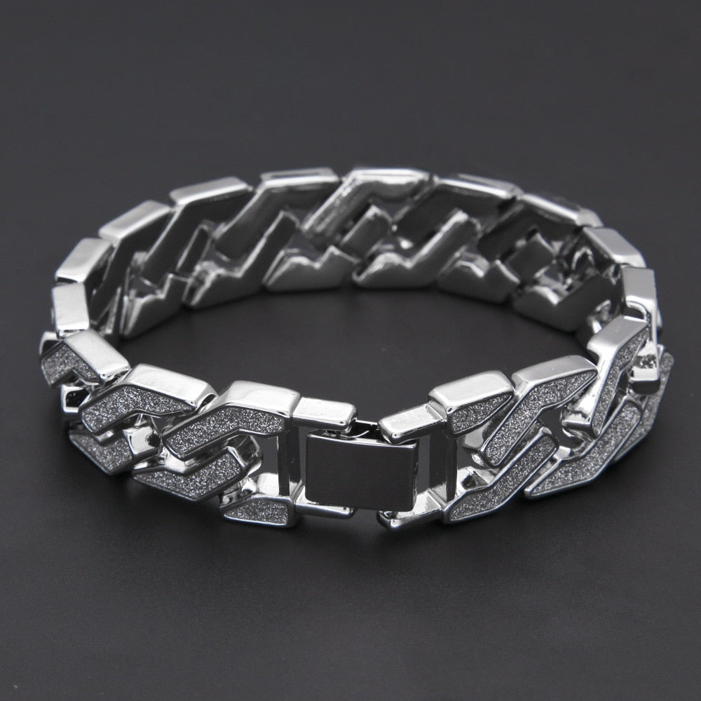 Sand Blast. Iced Cuban Bracelet