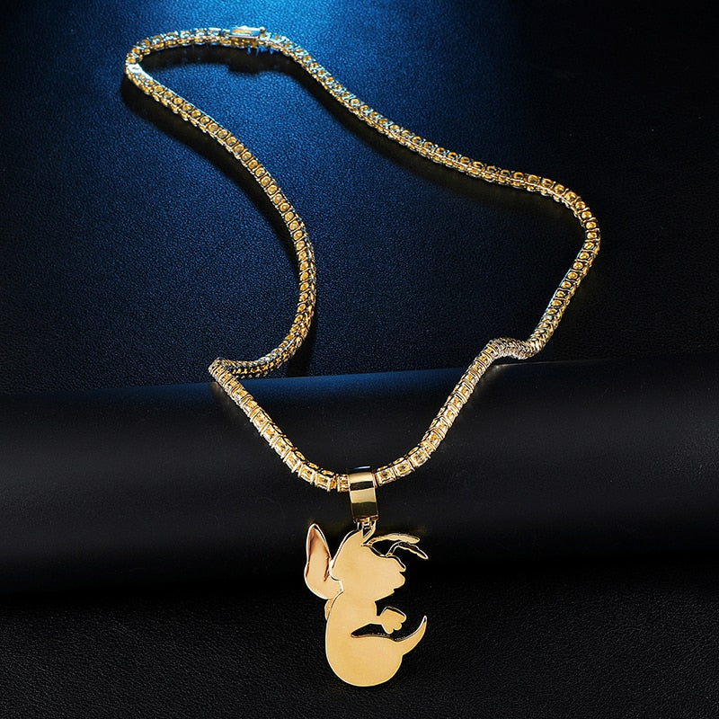 Ice Shark. Iced Hornet Necklace